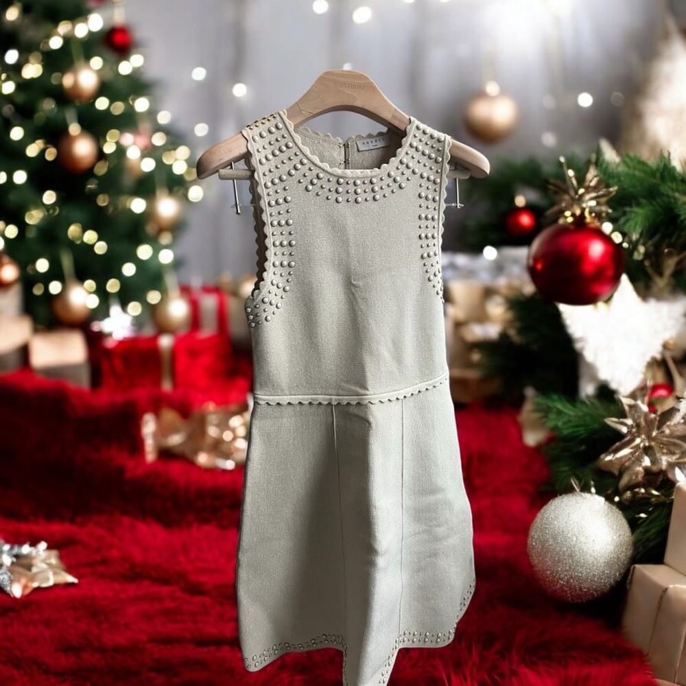 Sandro Paris cream mini dress (Medium size)